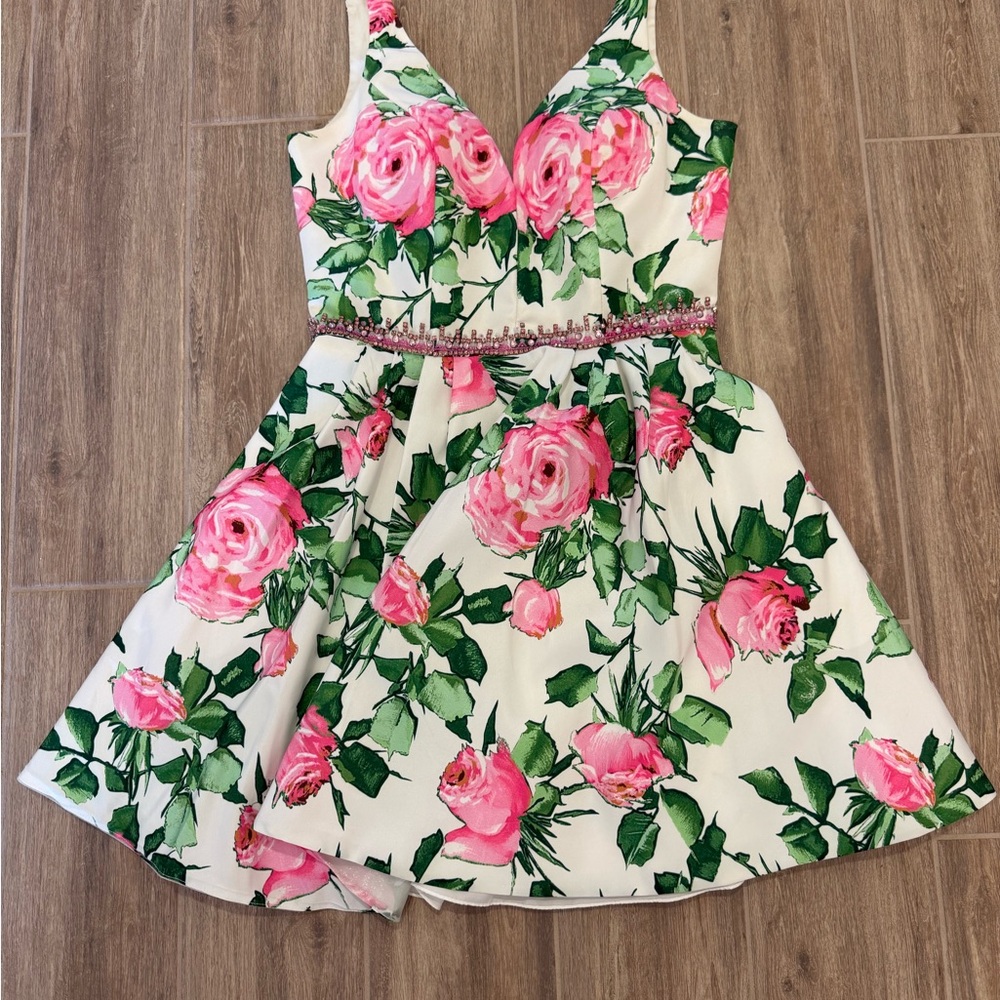 🌸 Sherri Hill 50498 Floral Dress